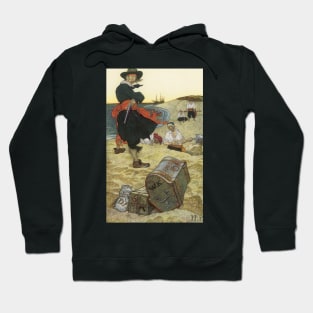 Pirate William Kidd Burying Treasure by Howard Pyle Hoodie